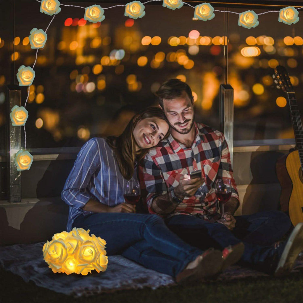 2-Pack: 40 LEDs Rose Flower String Lights by DailySale