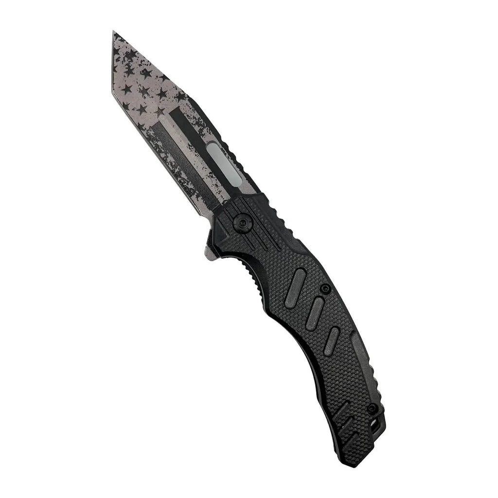2-Pack: 4.75" American Flag Tanto Blade with ABS Handle by DailySale