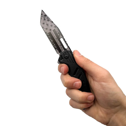 2-Pack: 4.75" American Flag Tanto Blade with ABS Handle by DailySale