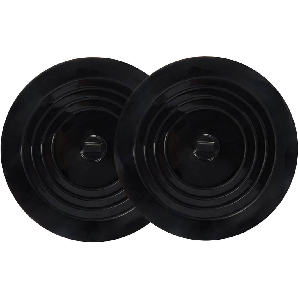 2-Pack: 6" Large Silicone Drain Plug Hair Stopper Flat Suction Cover by DailySale