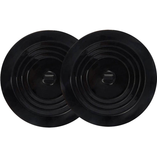 2-Pack: 6" Large Silicone Drain Plug Hair Stopper Flat Suction Cover by DailySale