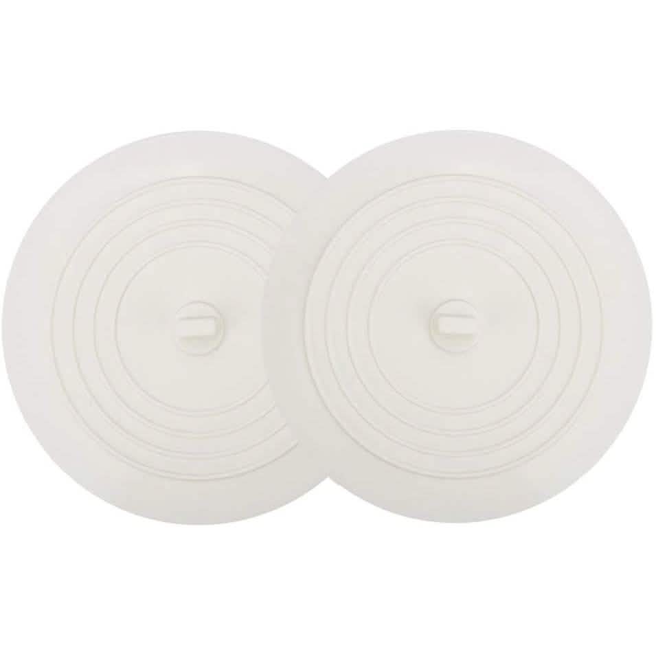 2-Pack: 6" Large Silicone Drain Plug Hair Stopper Flat Suction Cover by DailySale