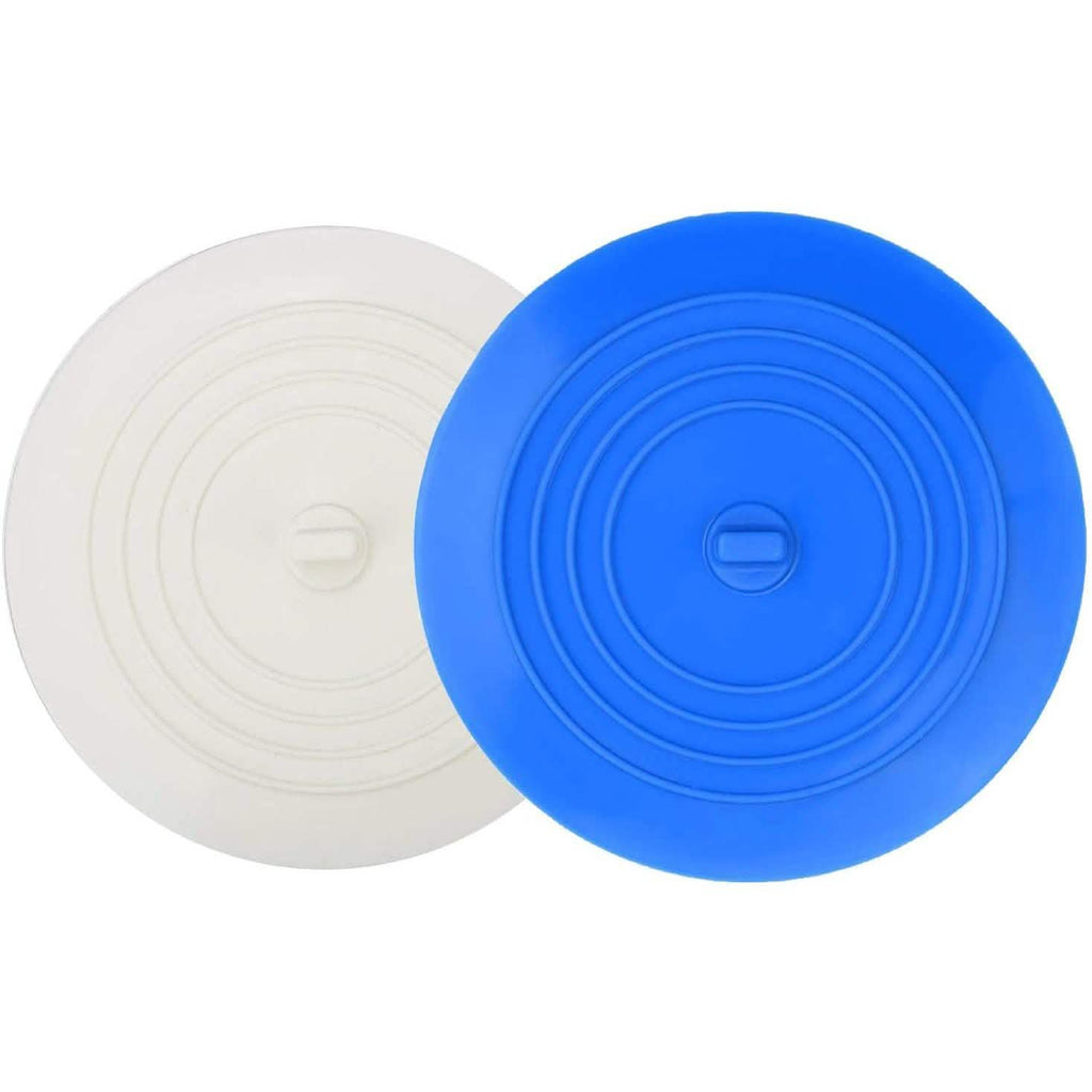 2-Pack: 6" Large Silicone Drain Plug Hair Stopper Flat Suction Cover by DailySale