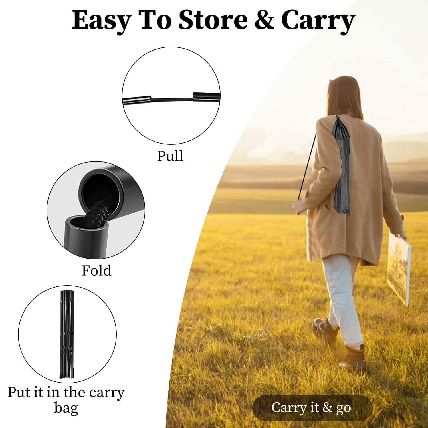 2-Pack: 61" Collapsible A Frame Tripod Easel Iron Alloy Drawing Stand by DailySale