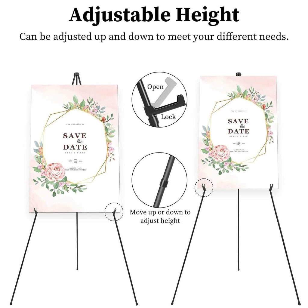2-Pack: 61" Collapsible A Frame Tripod Easel Iron Alloy Drawing Stand by DailySale