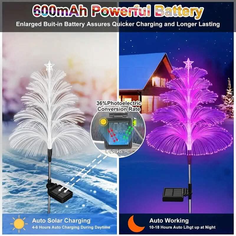 2-Pack: 7 Color-Changing LED Solar Jellyfish Lights by DailySale