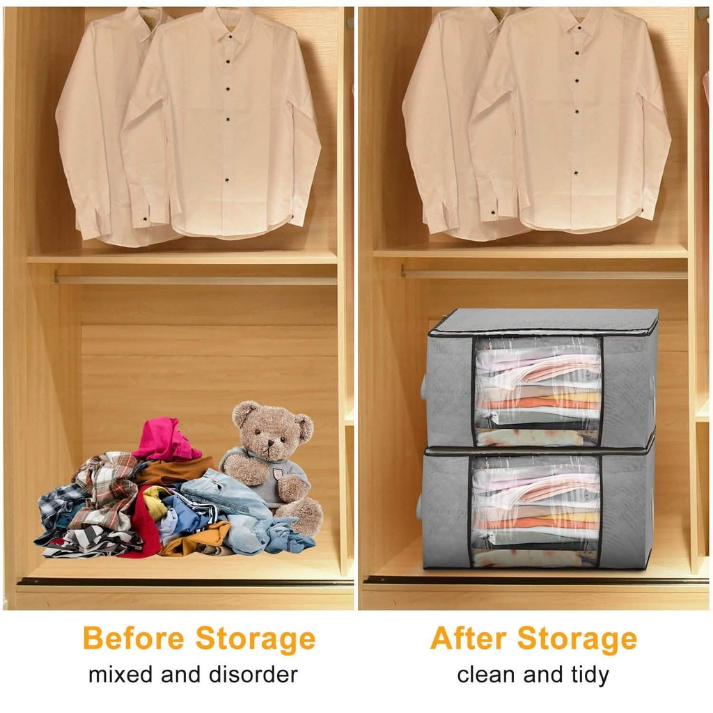 2-Pack: 90L Large Capacity Foldable Closet Organizer by DailySale