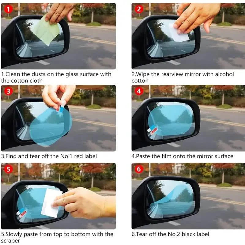 2-Pack: Anti-Rain Clear Film Stickers by DailySale