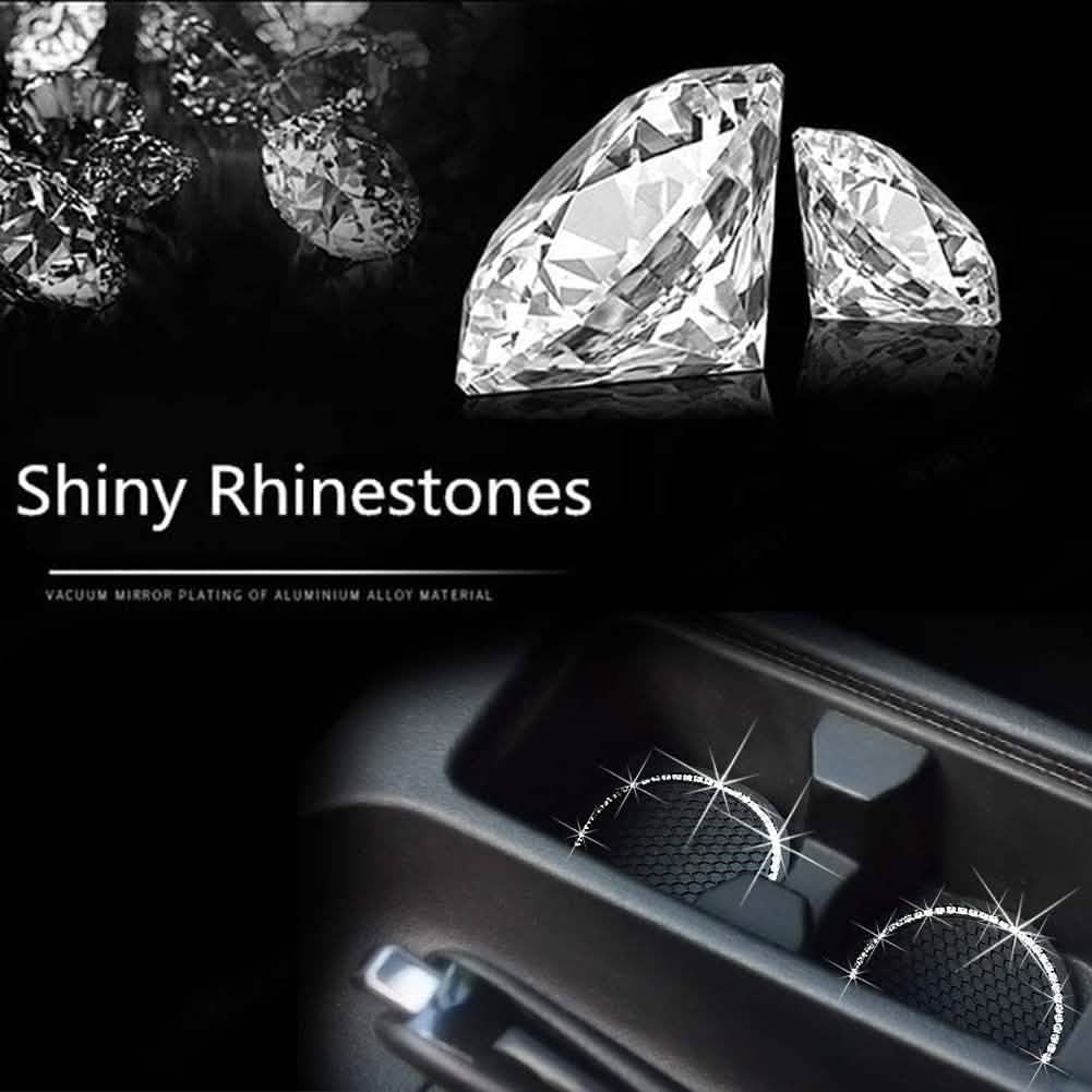 2-Pack: Anti-Slip Crystal Rhinestone Car Coaster by DailySale