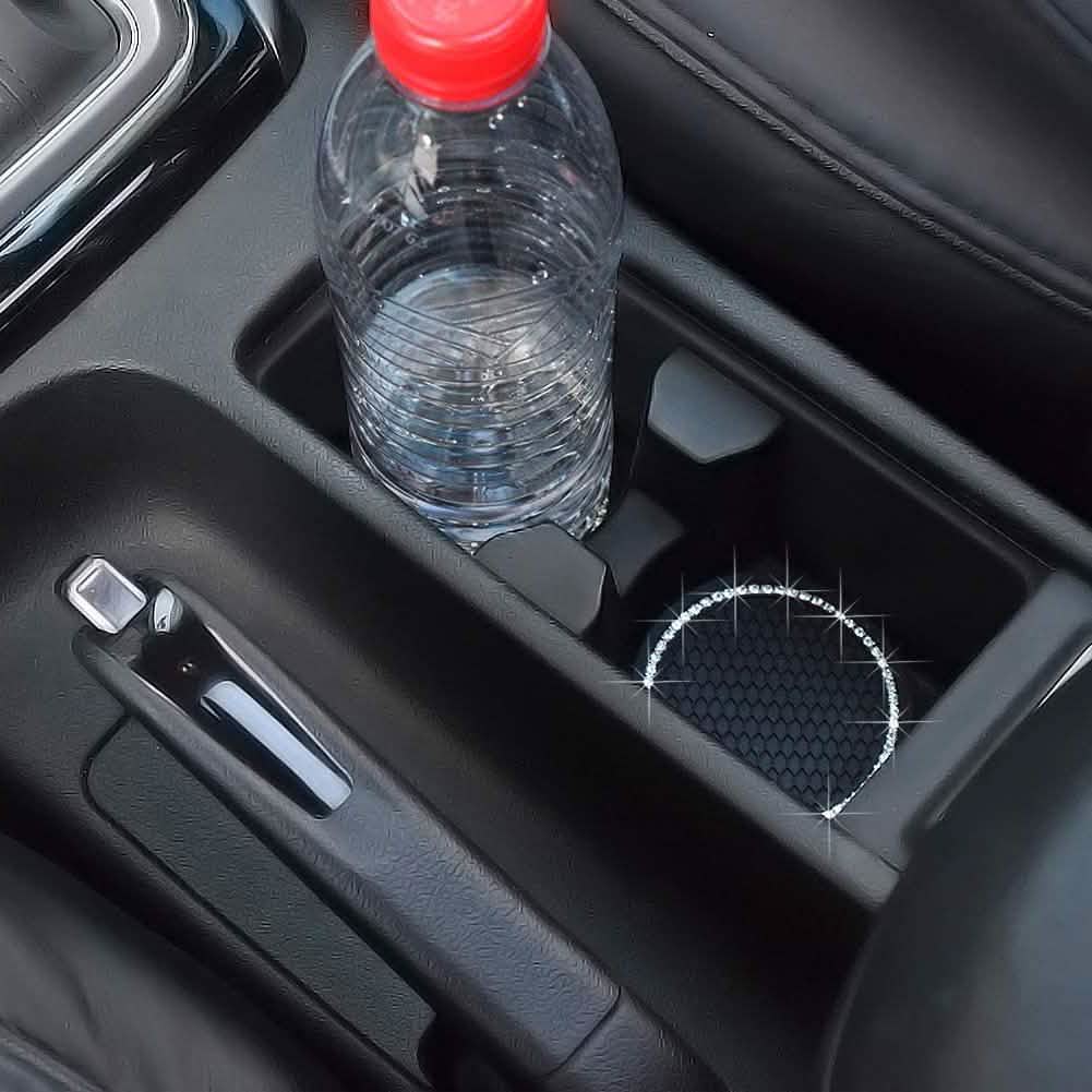 2-Pack: Anti-Slip Crystal Rhinestone Car Coaster by DailySale