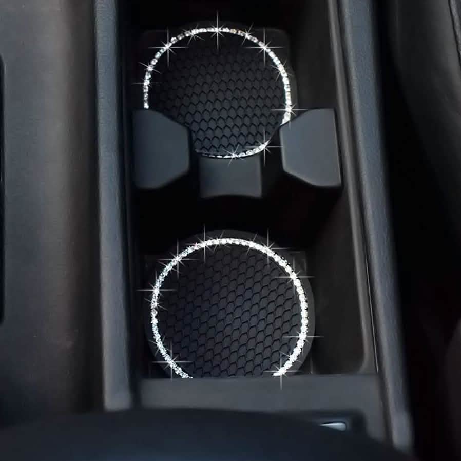 2-Pack: Anti-Slip Crystal Rhinestone Car Coaster by DailySale