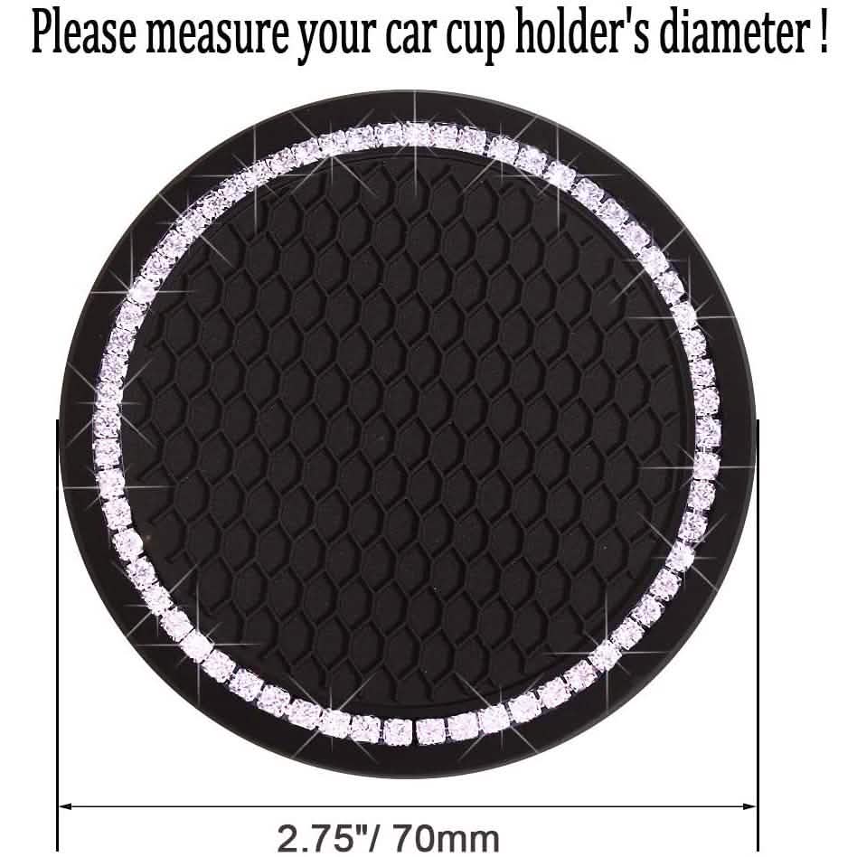 2-Pack: Anti-Slip Crystal Rhinestone Car Coaster by DailySale