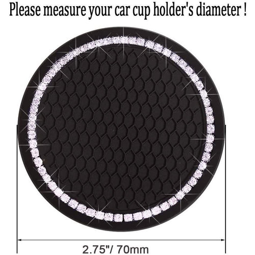 2-Pack: Anti-Slip Crystal Rhinestone Car Coaster by DailySale