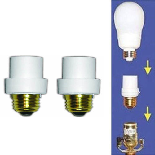 2-Pack: Automatic Lamp Sensors Dusk Dawn Security Light Bulb Socket by DailySale