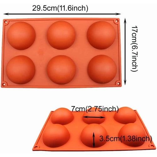 2-Pack: Baker Depot 6-Hole Silicone Mold by DailySale