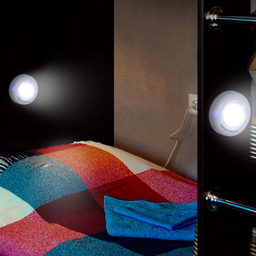 2-Pack: Bright Basics Ultra Thin Wireless LED Puck Lights by DailySale