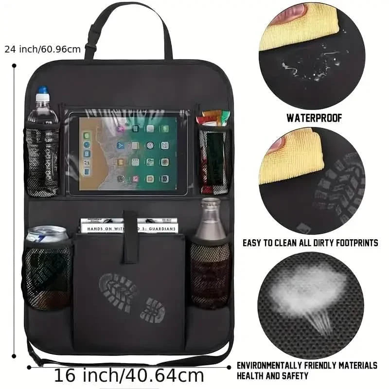 2-Pack: Car Backseat Organizer with Touch Screen Tablet Holder by DailySale