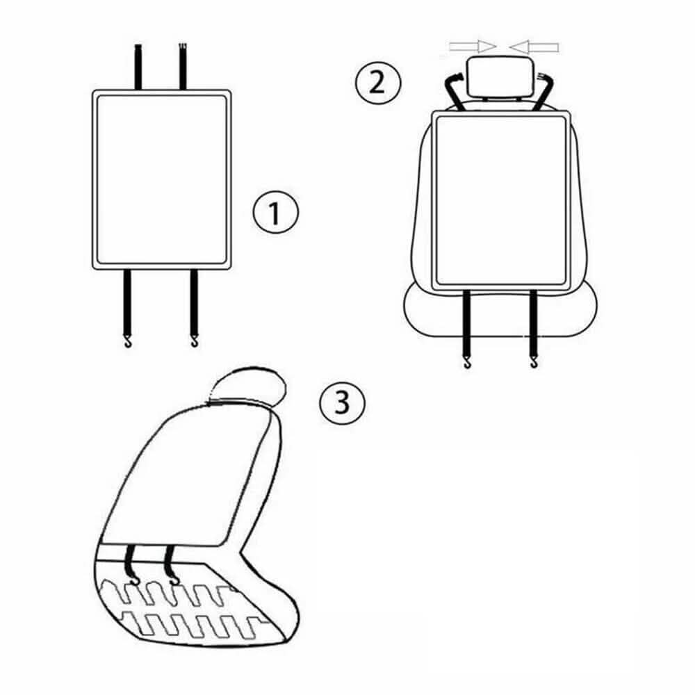 2-Pack: Car Seat Back Storage Bag Multifunctional Adjustable Backseat Storage Bag by DailySale