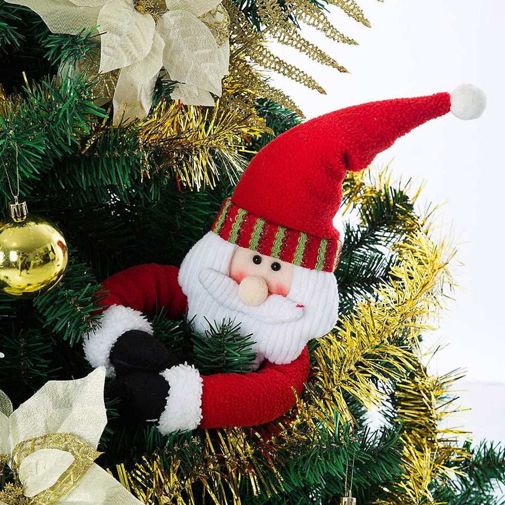 2-Pack: Christmas Curtain Buckle Doll Santa & Snowman by DailySale