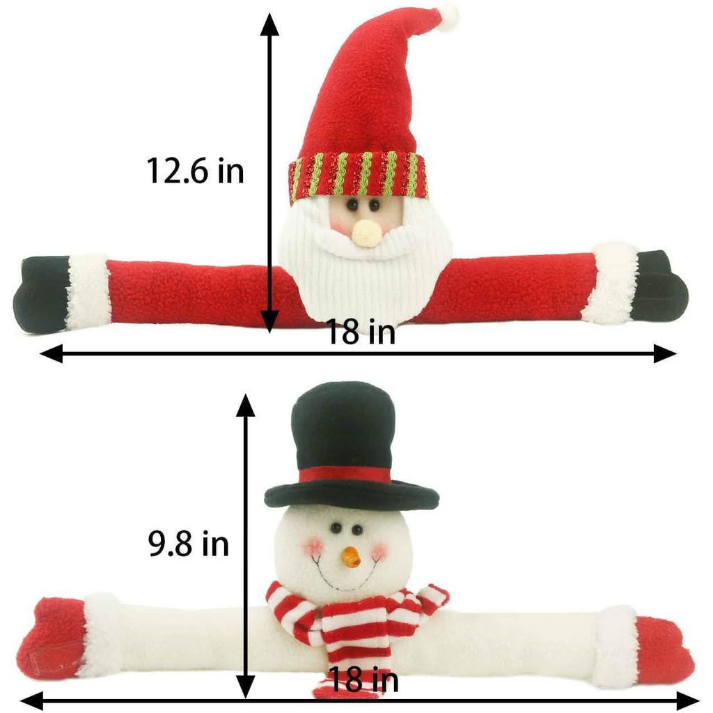 2-Pack: Christmas Curtain Buckle Doll Santa & Snowman by DailySale
