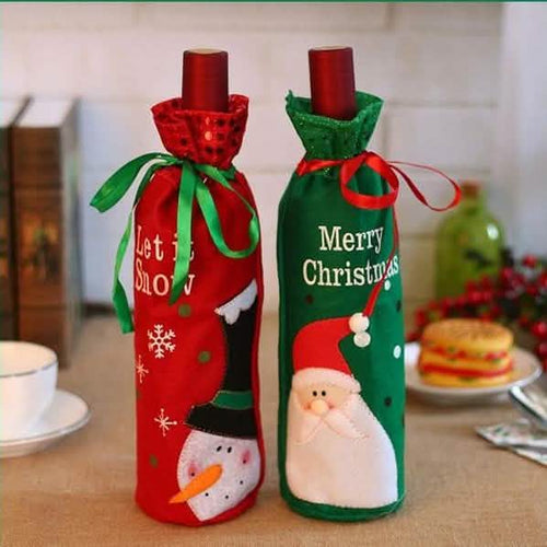 2-Pack: Christmas Decorations Red Wine Bag by DailySale