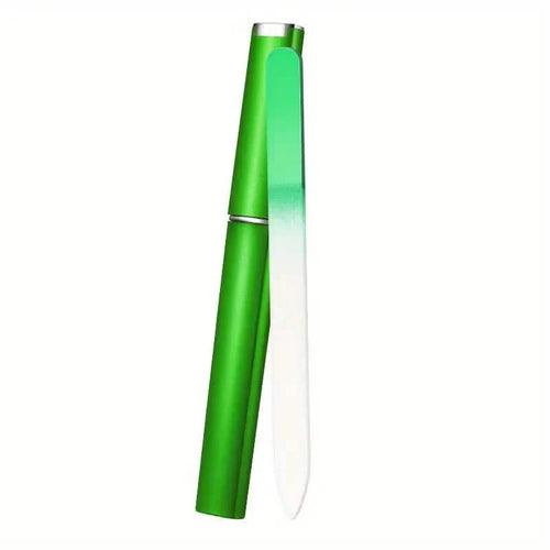 2-Pack: Double-Sided Etched Fingernail Glass Nail File with Case by DailySale