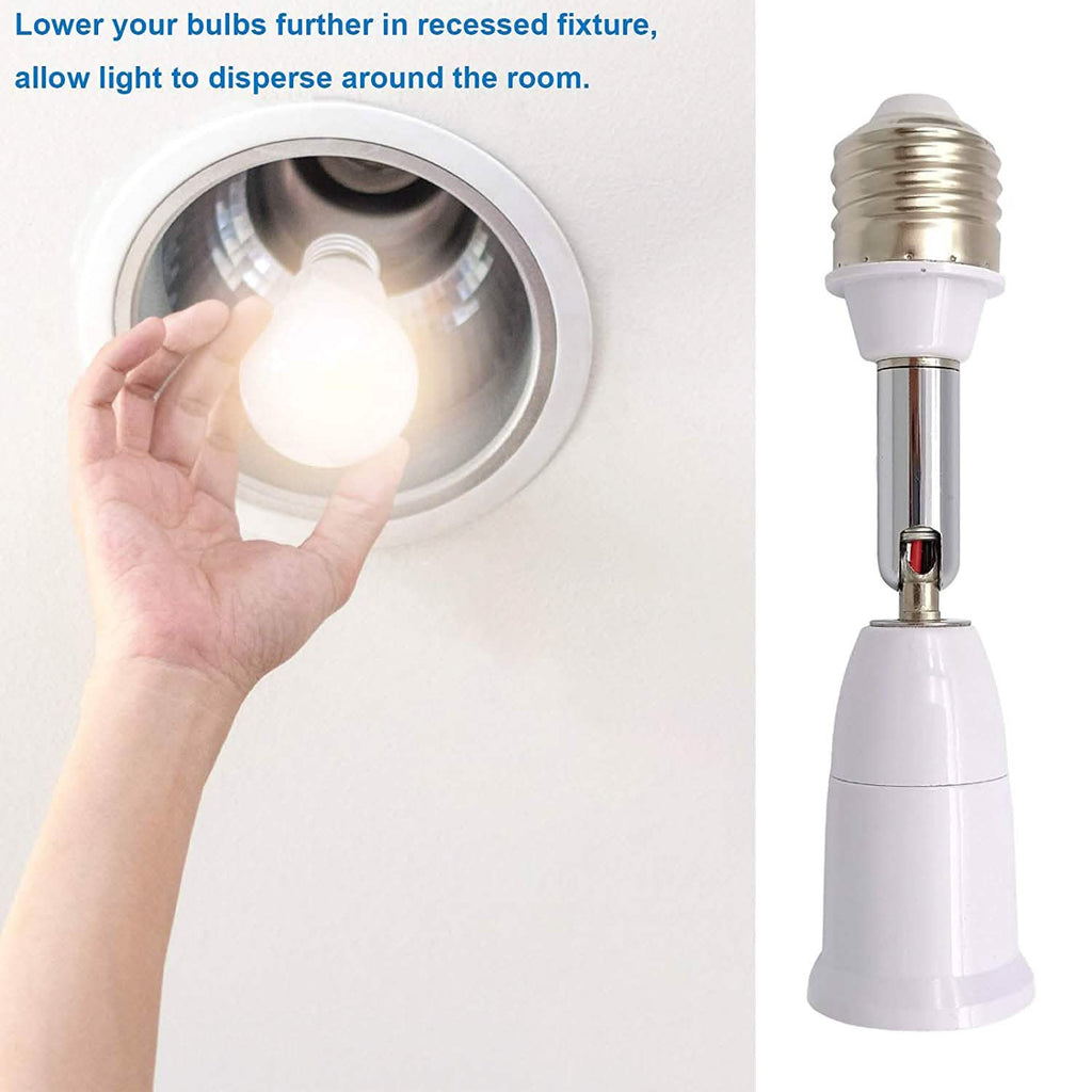 2-Pack: E26/E27 Lamp Holder Extender by DailySale