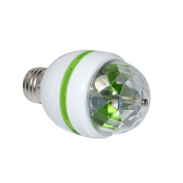 2-Pack: E27 3W Auto Rotating RGB LED Stage Light by DailySale
