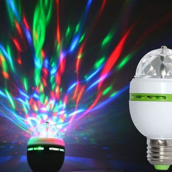 2-Pack: E27 3W Auto Rotating RGB LED Stage Light by DailySale