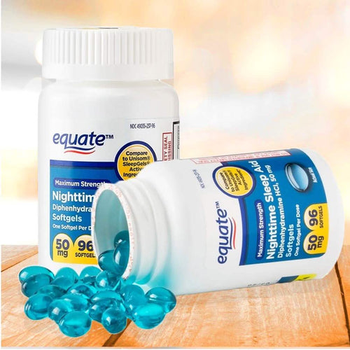 2-Pack: Equate Maximum Strength Nighttime Sleep Aid Softgels by DailySale