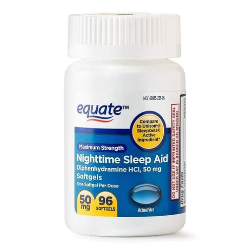 2-Pack: Equate Maximum Strength Nighttime Sleep Aid Softgels by DailySale