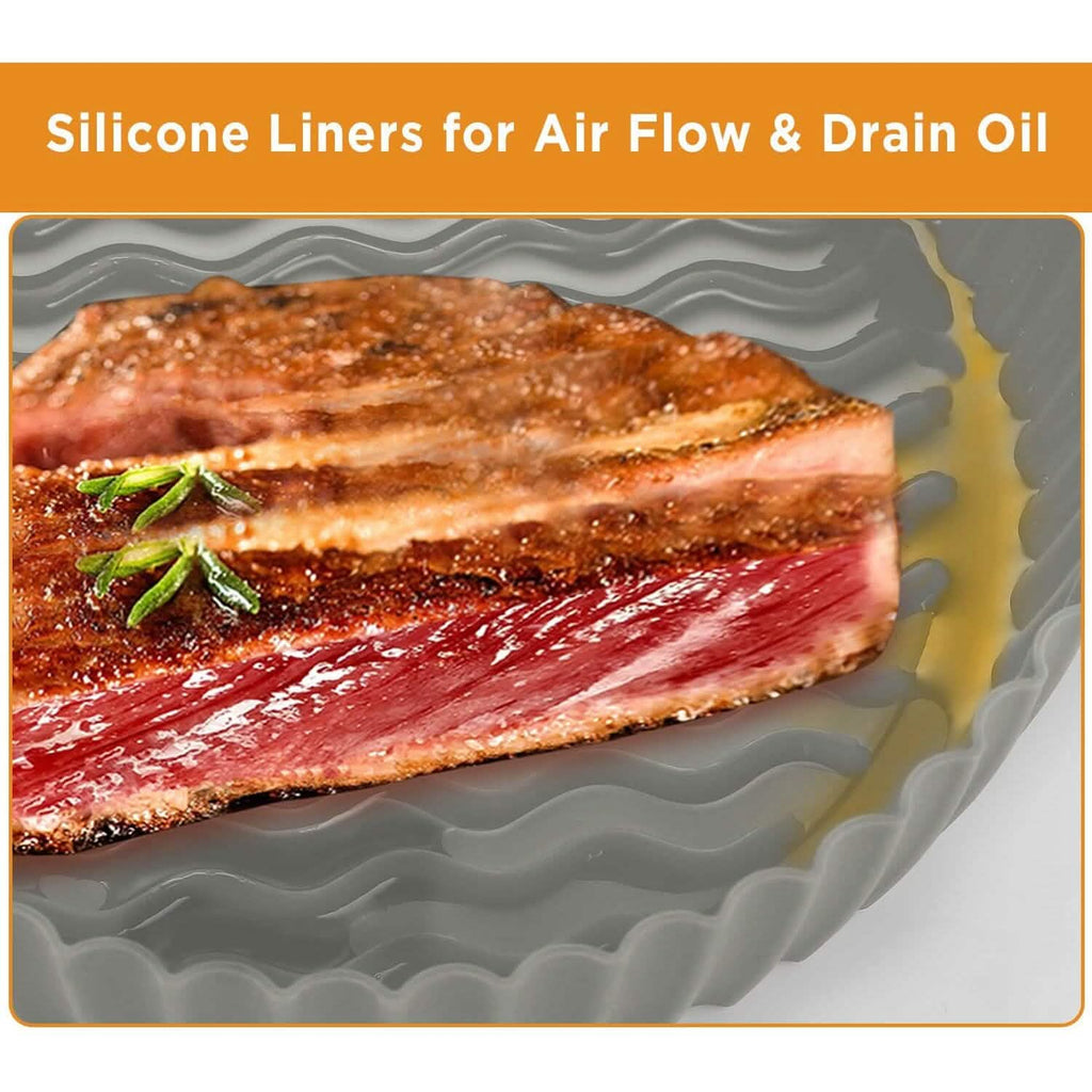 2-Pack: Foldable Silicone Air Fryer Liner by DailySale