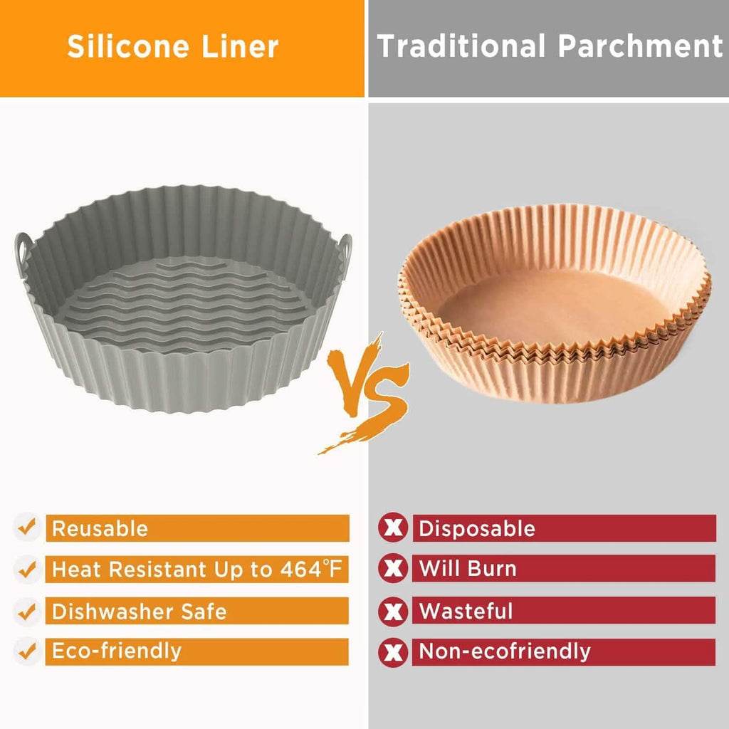 2-Pack: Foldable Silicone Air Fryer Liner by DailySale
