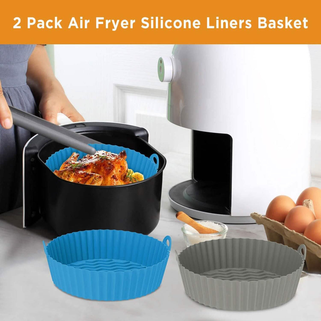 2-Pack: Foldable Silicone Air Fryer Liner by DailySale