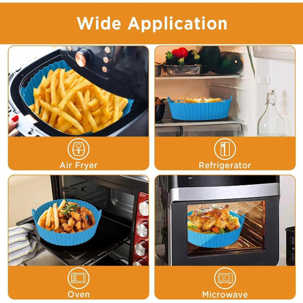 2-Pack: Foldable Silicone Air Fryer Liner by DailySale
