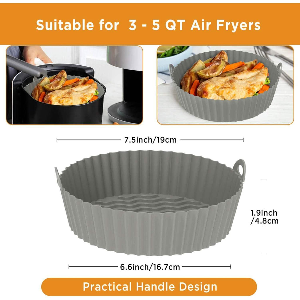 2-Pack: Foldable Silicone Air Fryer Liner by DailySale