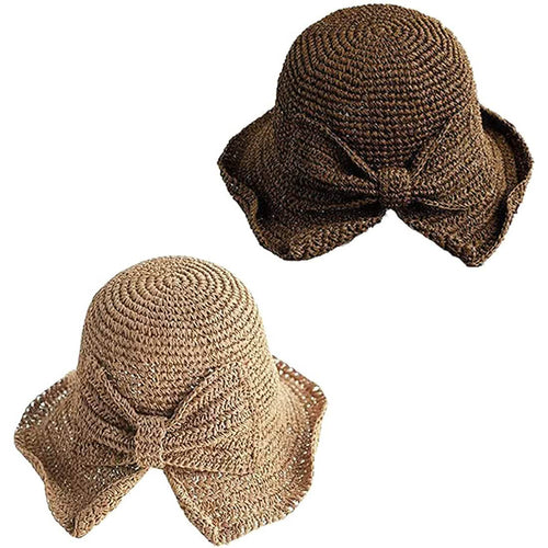 2-Pack: Foldable Wide Brim Floppy Straw Hat by DailySale