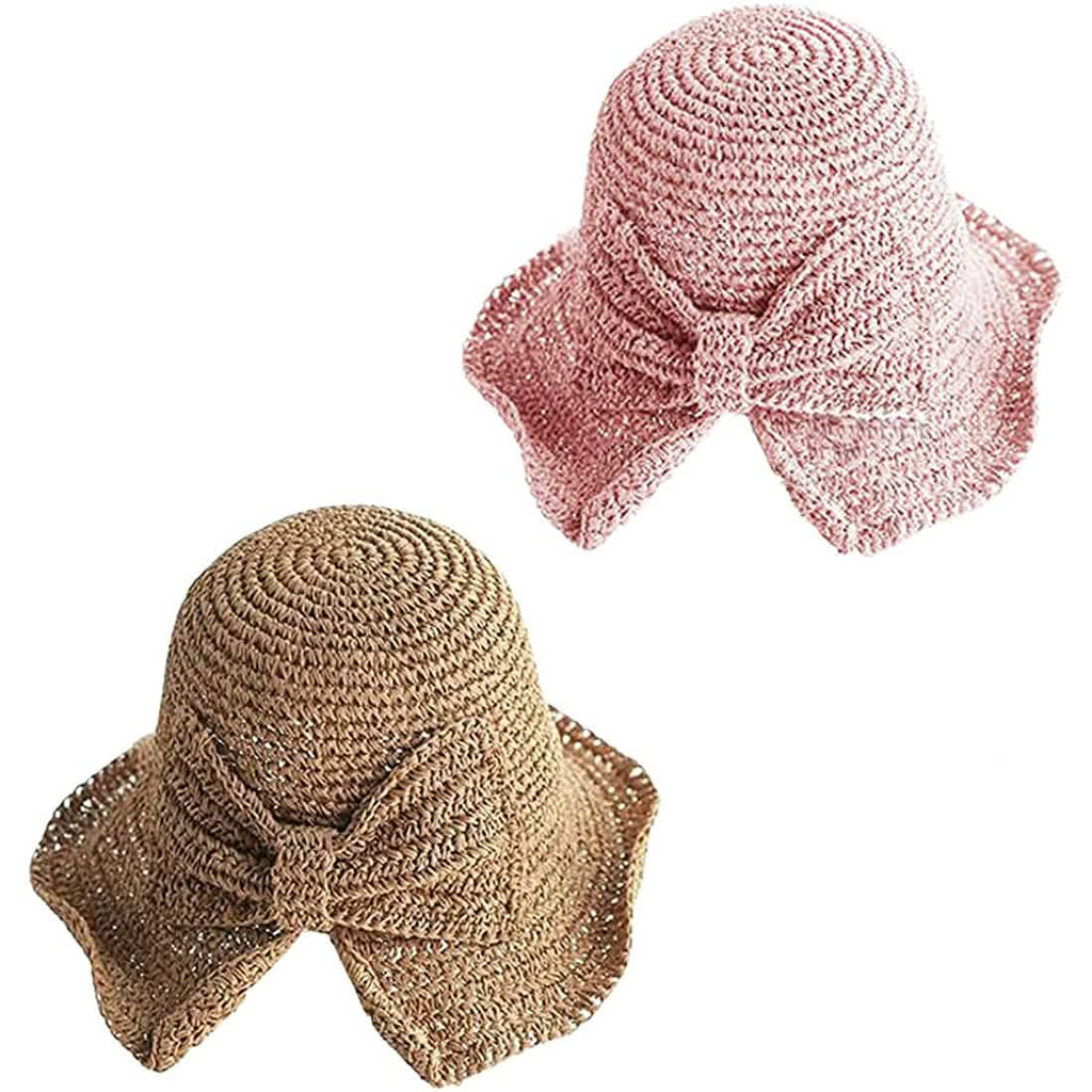 2-Pack: Foldable Wide Brim Floppy Straw Hat by DailySale