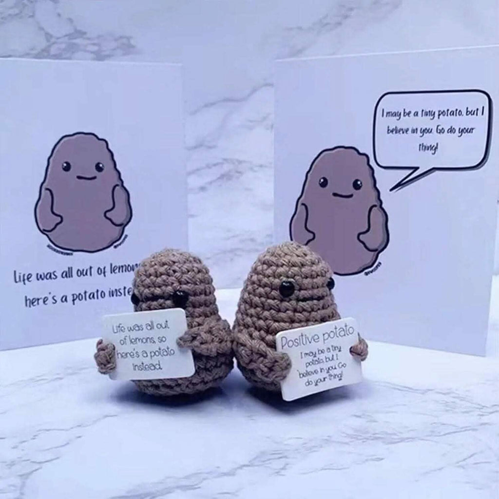 2-Pack: Funny Positive Potato Cute Wool Knitting Doll by DailySale