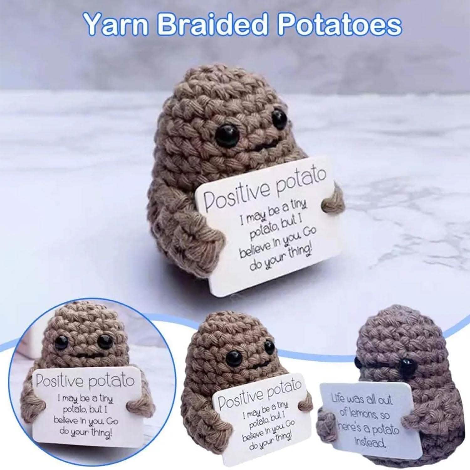 2-Pack: Funny Positive Potato Cute Wool Knitting Doll by DailySale