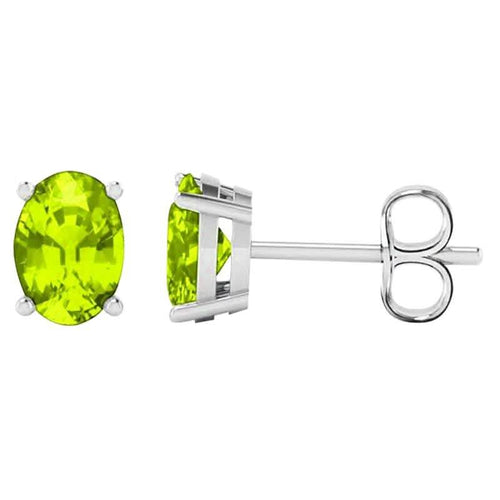 2-Pack: Genuine Gemstone Oval Sterling Silver Studs by DailySale
