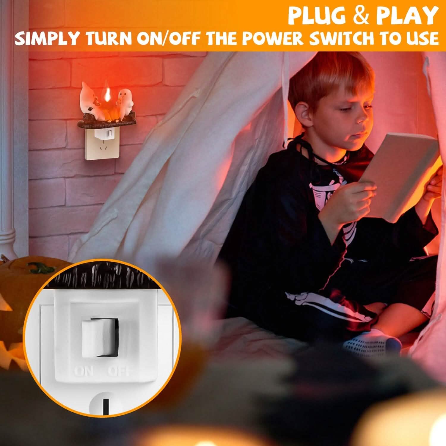 2-Pack: Ghost Campfire Flickering Flame Night by DailySale