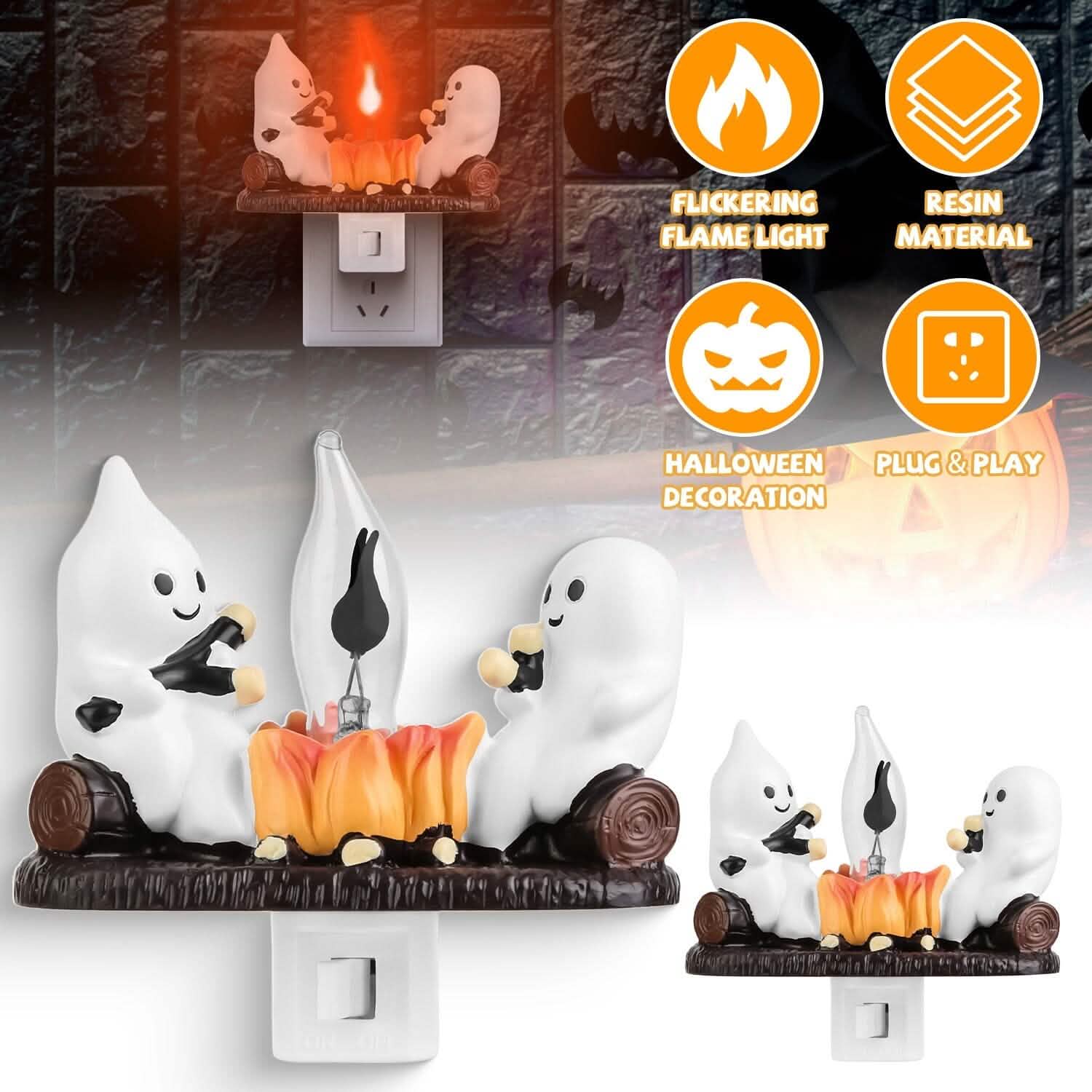 2-Pack: Ghost Campfire Flickering Flame Night by DailySale