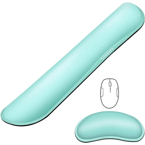 2-Pack: Gimars Upgrade Enlarge Gel Memory Foam Set Keyboard Wrist Rest Pad by DailySale
