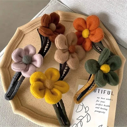 2-Pack: Gorgeous Plush Flower Hairpin by DailySale