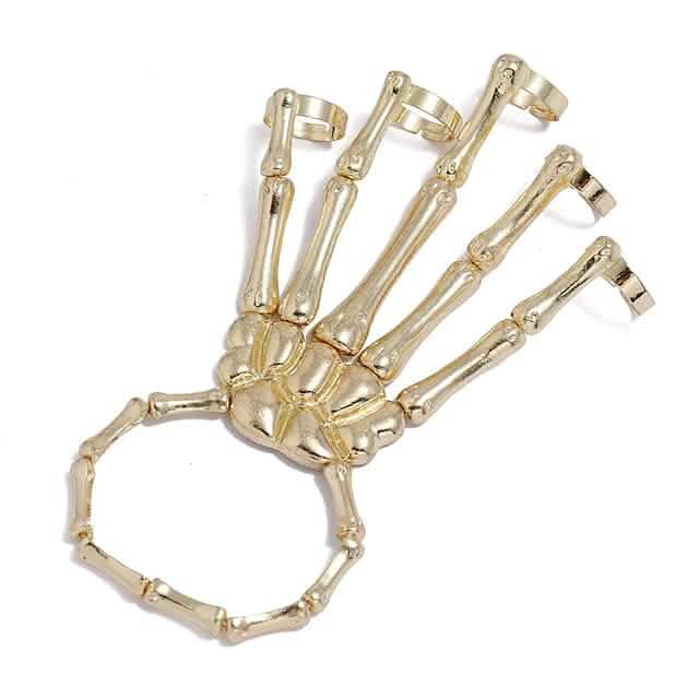 2-Pack: Gothic Bone Bracelet with Ring by DailySale