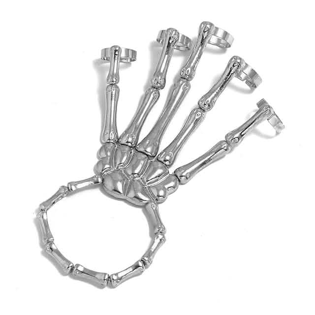 2-Pack: Gothic Bone Bracelet with Ring by DailySale