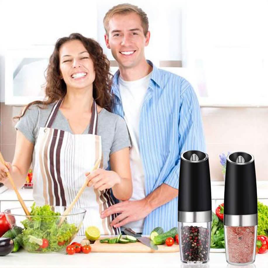 2-Pack: Gravity Electric Salt Pepper Grinder by DailySale