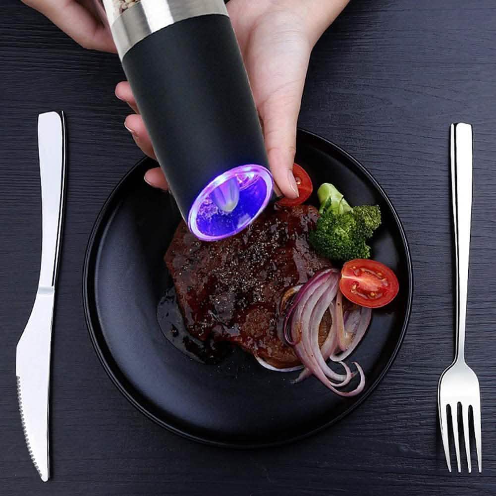 2-Pack: Gravity Electric Salt Pepper Grinder by DailySale