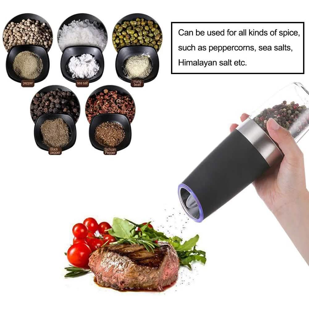 2-Pack: Gravity Electric Salt Pepper Grinder by DailySale
